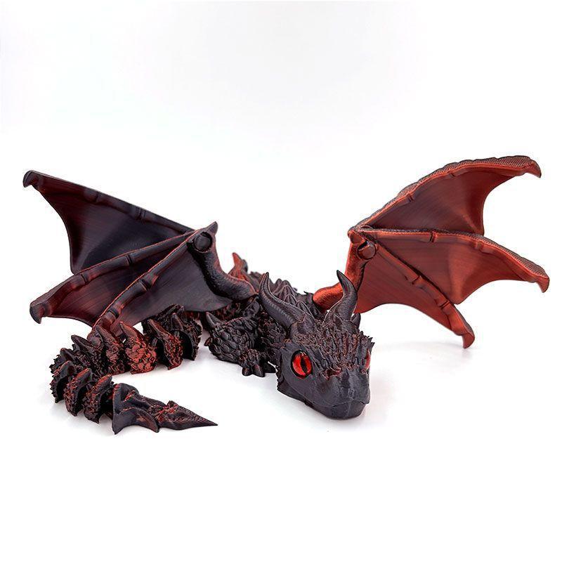 

3D-печатная фигурка дракона с крылатой каретой