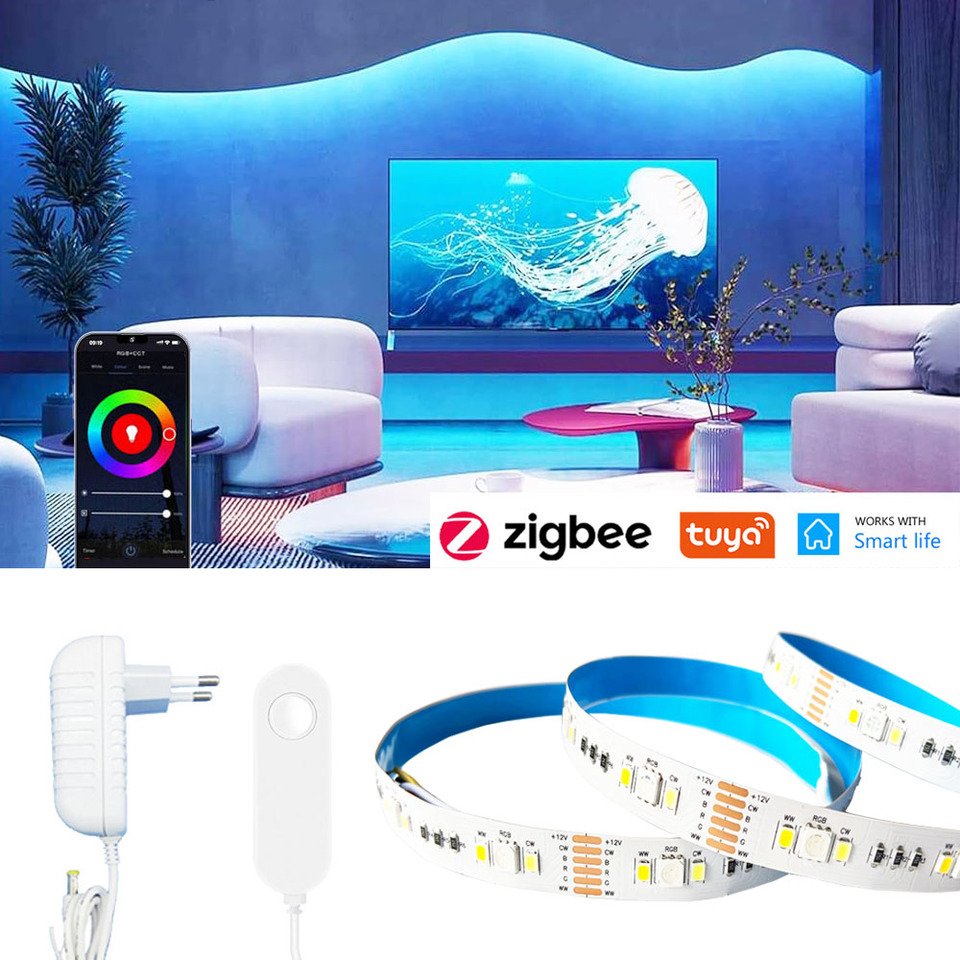 

Светодиодная лента CENFAYA Zigbee RGB+CCT 12В