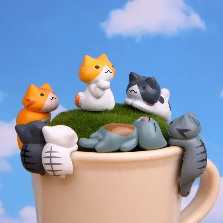 

Микроландшафтные фигурки кошек MOONBIFFY 6 шт.