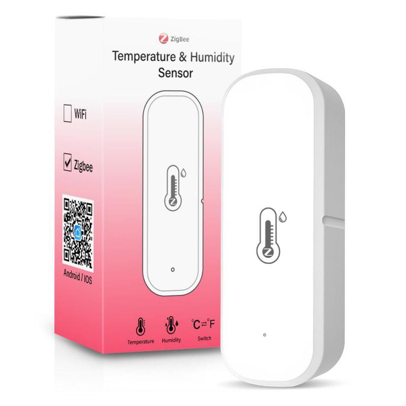 

Tuya Zigbee Wi-Fi Mini умный датчик температуры и влажности Mini для умного дома, управление автоматизацией через Smart Life Alexa Google Home