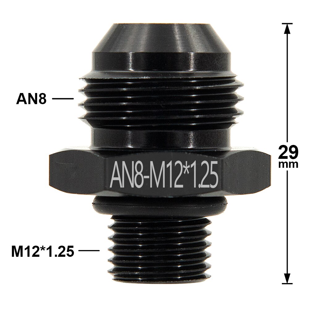 

Штекер 10AN AN10 до M12 * 1,25 M18 * 1,25, AN8 до M12 * 1,25 метрический прямой фитинг автомобильная Система масляного охлаждения