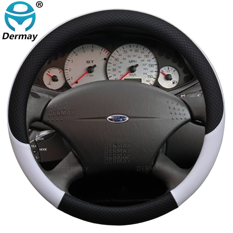 

Чехол на руль автомобиля для Ford Focus MK1 100% DERMAY, из искусственной кожи, противоскользящий, высокое качество, автомобильные аксессуары, быстрая доставка