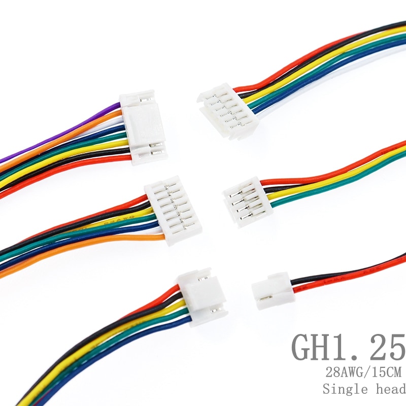 

JST GH1.25 2p-12p терминальный кабель 1,25 мм 28AWG 15 см