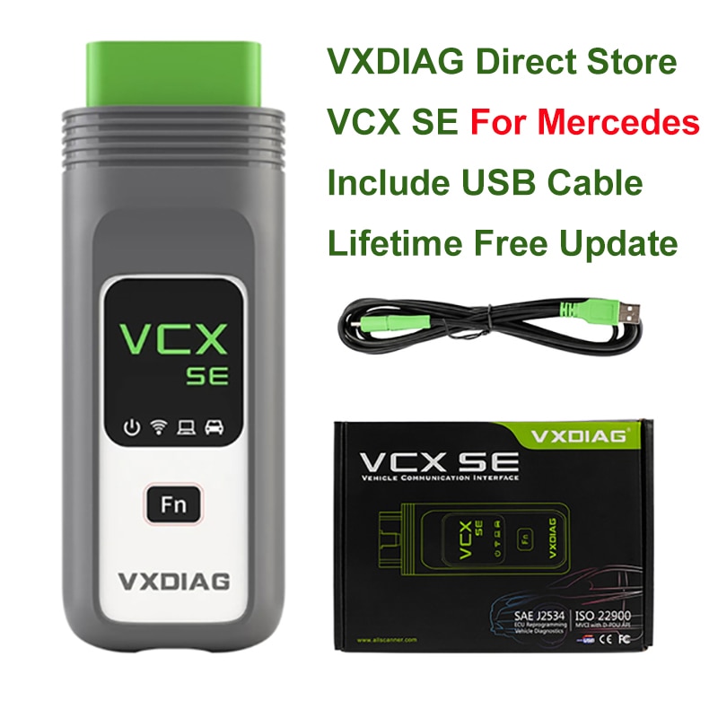 

VXDIAG VCX SE 3 в 1 для Mercedes Benz C6 для BMW J2534 Программирование ECU Кодирование для VW Активные тестовые диагностические инструменты