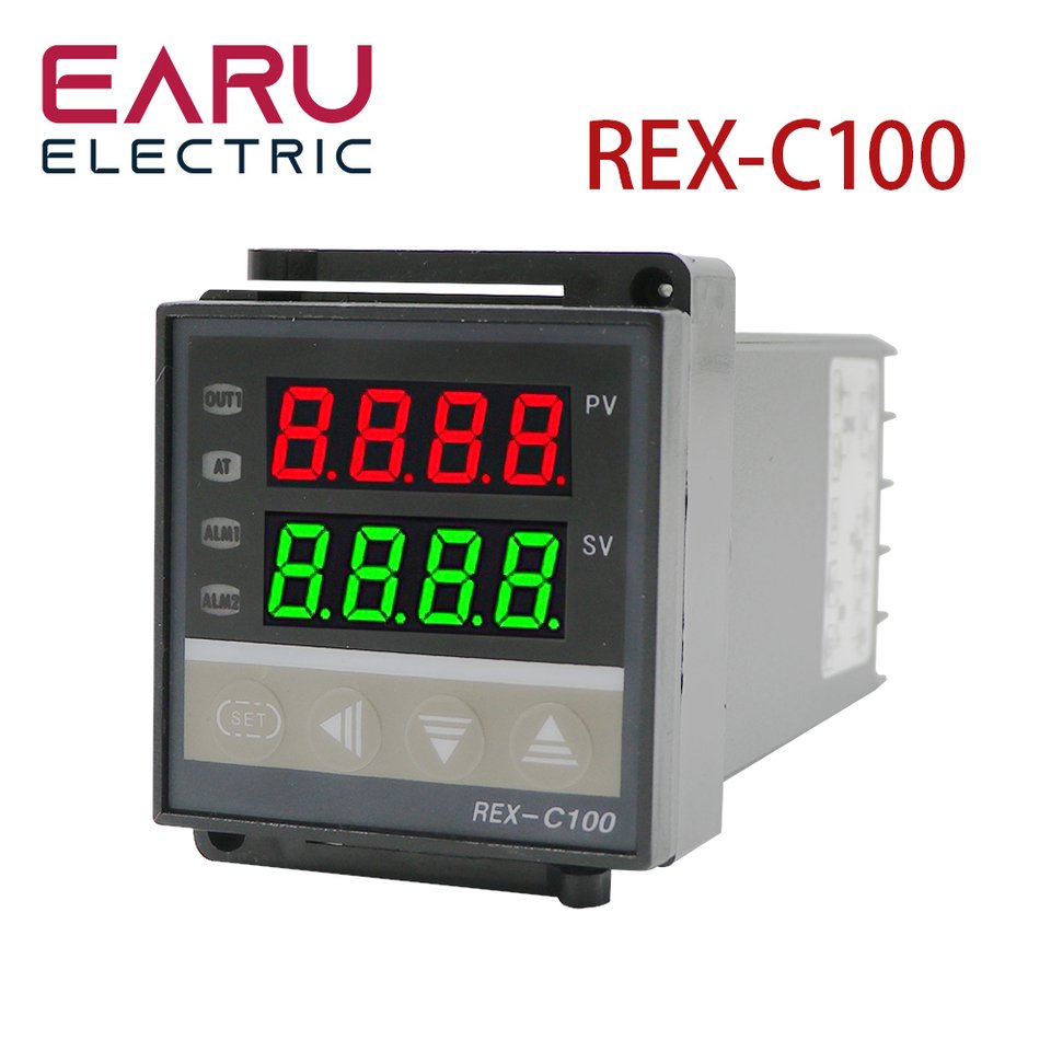 

REX-C100 Интеллектуальный регулятор температуры PID Универсальный термостат REX-C100 Релейный выход SSR Универсальный вход типа K PT100 J
