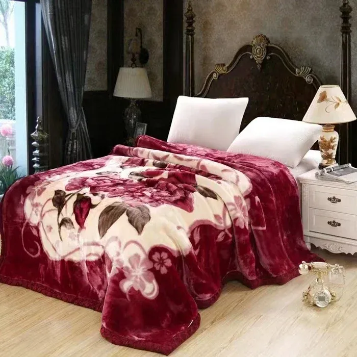 

2024 New Thickened Raschel Blanket Winter Thermal Blanket Flannel Blanket Sheet Double Antistatic