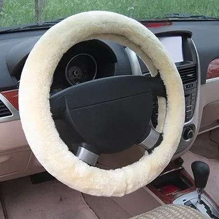 

38 см мягкий короткий меховой чехол на руль автомобиля высокой плотности теплый плюшевый зимний защитный чехол на руль аксессуары