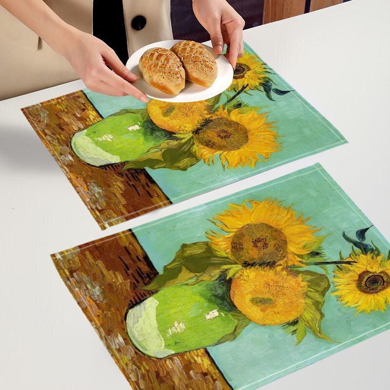 

Льняные настольные коврики Van Gogh 2 штуки