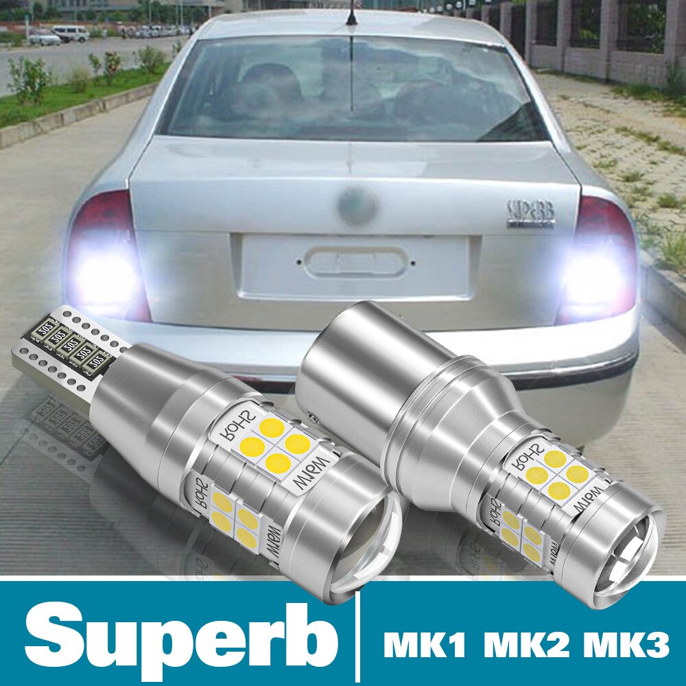 

2 шсветодиодный, светодиодные ламсветильник заднего хода для Skoda Superb 1 2 3 MK1 MK2 MK3 2001-2020 2011 2012 2013 2014 2016