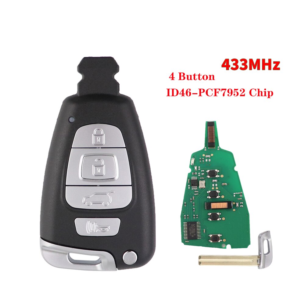 

4-кнопочный смарт-ключ для автомобиля PCF7952 315/433 МГц для Hyundai Veracruz 2007-2012 FCC: SY5AVISMKFNA04 PN: 95440-3J600 /95440-3J500