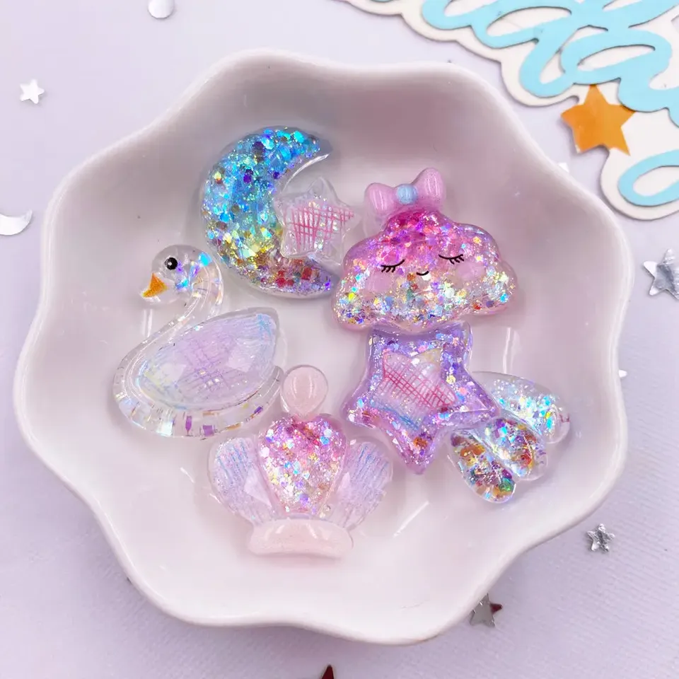 

10 шт., фигурки короны из смолы Diy Super Paradise