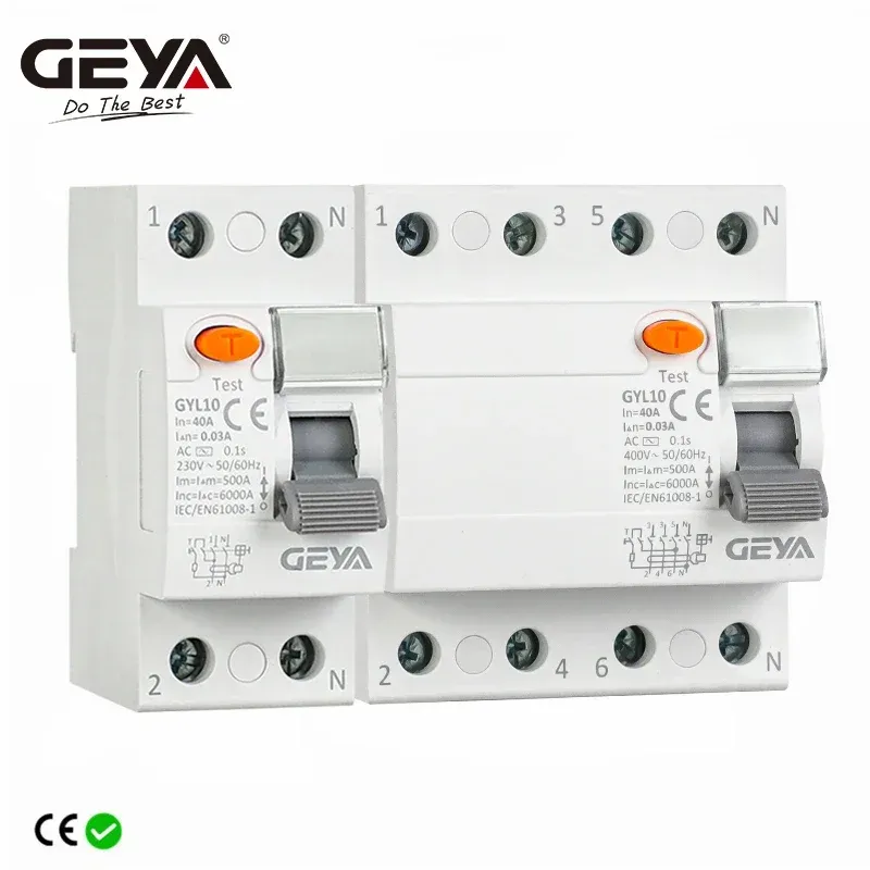 

GEYA GYL10 Автоматический выключатель остаточного тока 2P 4P 40A 63A