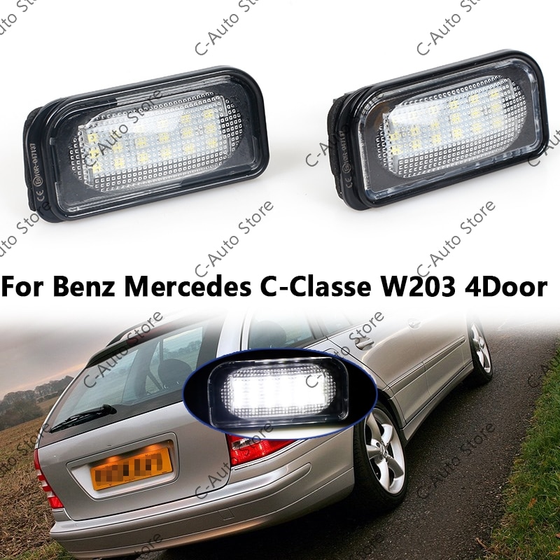 

Автомобильные аксессуары для Benz Mercedes C-Class W203, 4 двери, 2001-2007, Стайлинг автомобиля, искусственный номерной знак, лампочка без ошибок, Canbus