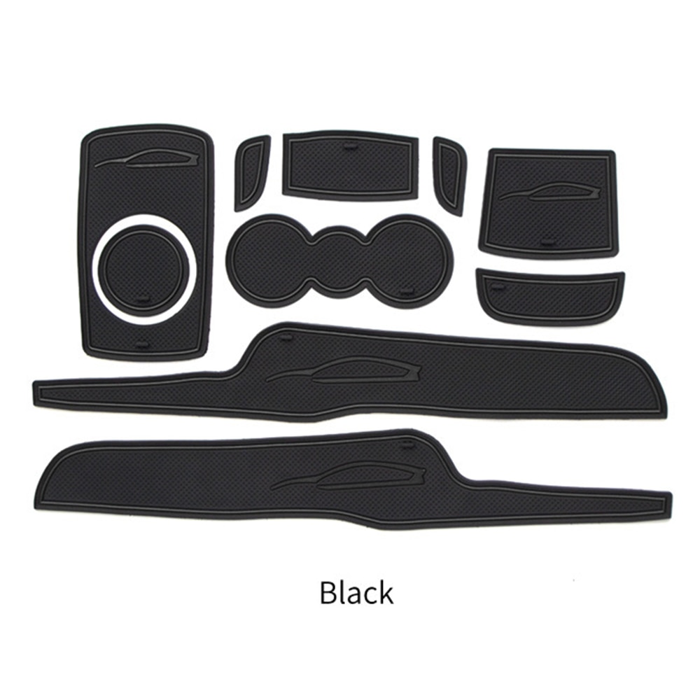 

Резиновый коврик с пазом для двери для Ford Fiesta Mk6 ST 2009 ~ 2017 2010 2011 2012 2013 2014 2015 2016, подушка на чашку, подставка под вороту, внутренняя Пыленепроницаемая наклейка, автозапчасти