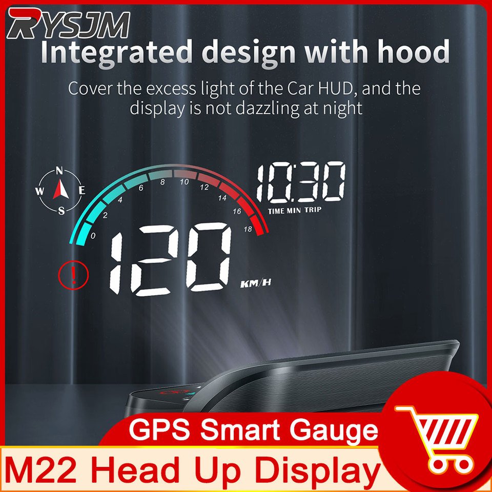 

M22 GPS Спидометр ЖК-проекция на стекле Проектор на лобовом стекле для всех автомобилей GPS HUD Автомобильный проекционный дисплей Скорость время по индивидуальному заказу