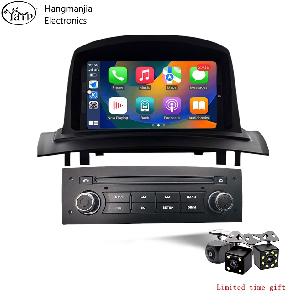 

Автомагнитола hangmanjia Android 13 для Renault Megane 2 2002-2009, Автомобильная Мультимедийная навигация, Авторадио для CarPlay, стерео 8 + 128 2din
