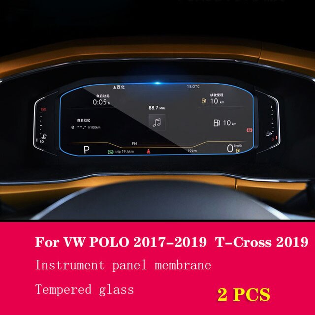

Интерьер автомобиля, приборная панель, мембрана, ЖК-экран, Φ refit для Volkswagen Polo T-Cross 2017-2023