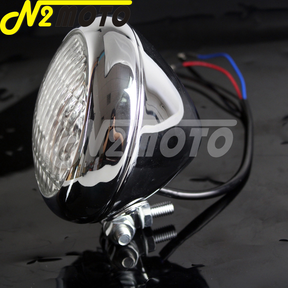 

Алюминиевая фара дальнего света 4,5 дюйма H4, мотоциклетная фара для TRI XS650, чопперы Bobber Cafe Racer Sportster Cruiser Custom