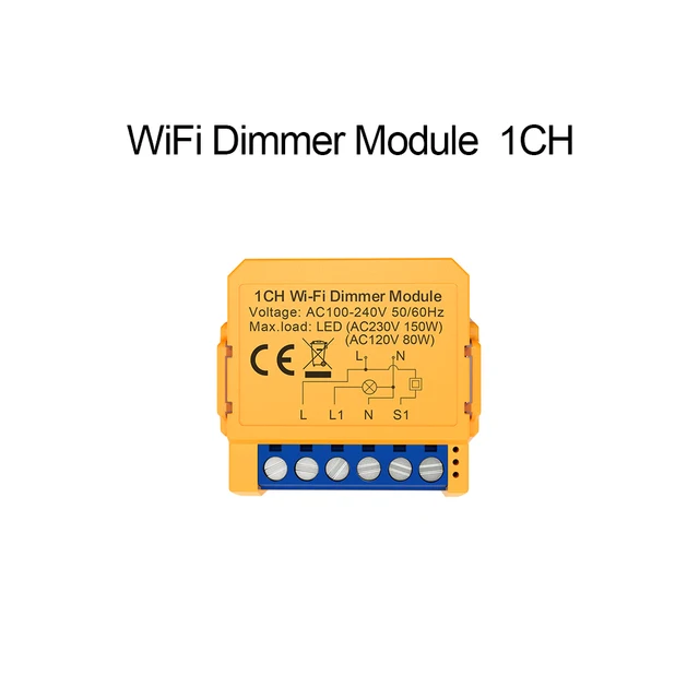 

AVATTO Tuya WiFi Smart Dimmer Switch Module 1/2 Gang Dimmer Light Switch Module APP Дистанционное управление работает с Alexa Google Home