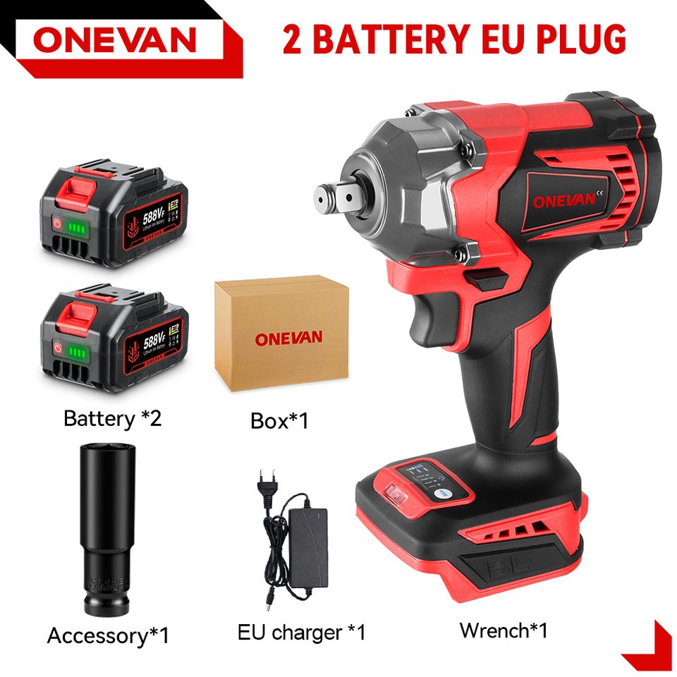 

ONEVAN 1200N.M красный электрический ударный гайковерт