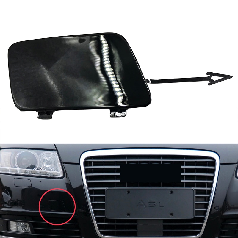 

4F 0807441 Для Audi A6 C6 2009-2011 автомобильный крючок для прицепа, крышка переднего бампера, буксировочный крюк, пластина