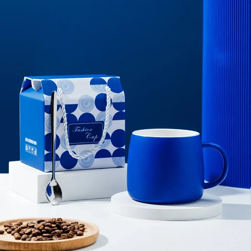

Керамическая кофейная кружка Klein Blue Splash Ink 500 мл