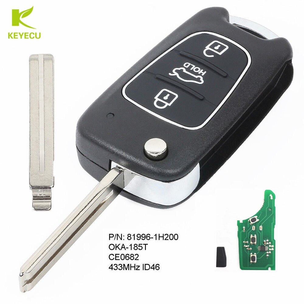 

Сменный обновленный дистанционный брелок KEYECU 433 МГц ID46 для Kia Ceed 2009-2010, арт.: 81996-1H200 OKA-185T