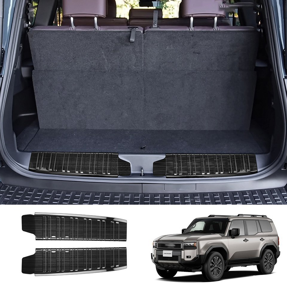 

Для Toyota Prado LC250 2024 2025, внутренняя защита заднего бампера из нержавеющей стали, накладка на порог багажника, накладка на порог, автомобильные аксессуары