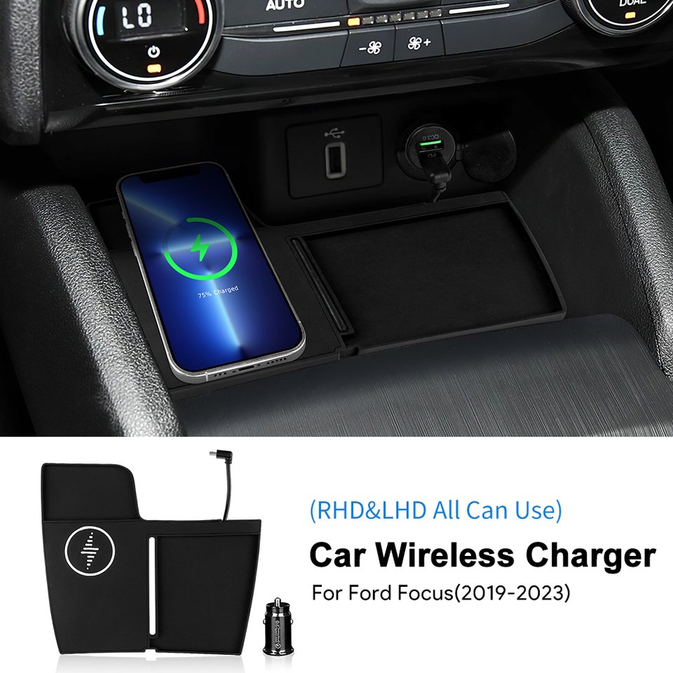 

Автомобильный держатель для беспроводной быстрой зарядки Ford Focus 15 Вт 2019 2020 2021 2022 2023, зарядное устройство для мобильного телефона, аксессуары для отделки