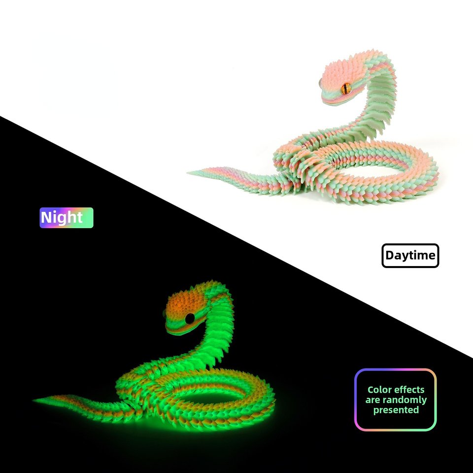 

Реалистичная 3D-печать змея из пластика