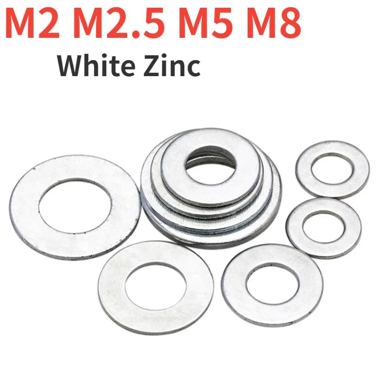 

Плоские шайбы из углеродистой стали M2 M2.5 M5 M8