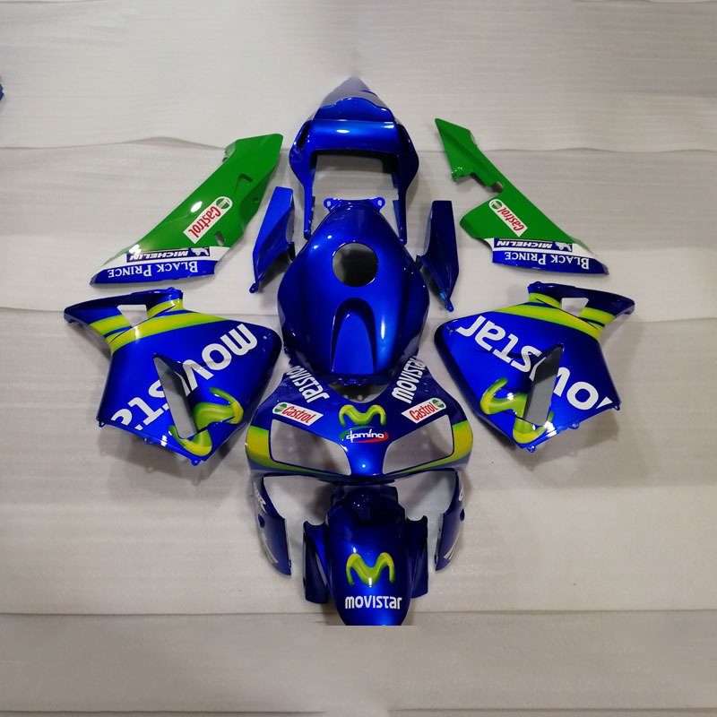 

Комплект обтекателей для honda cbr 600 rr 03 04 сине-зеленый MOVISTAR, комплект обтекателей из АБС-пластика CBR600RR 2003 2004 QAZ01