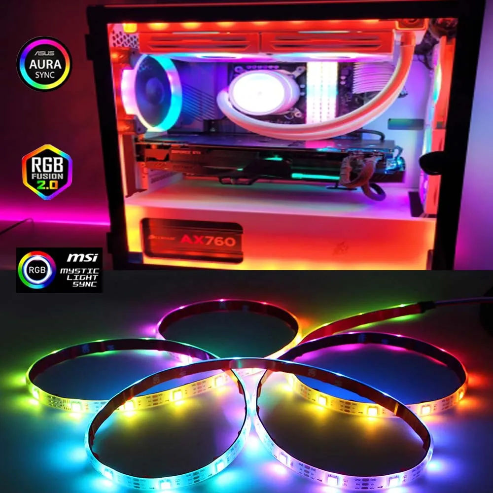 

RGB светодиодная лента MERRYLE 5050 для ASUS Aura Sync MSI Mystic
