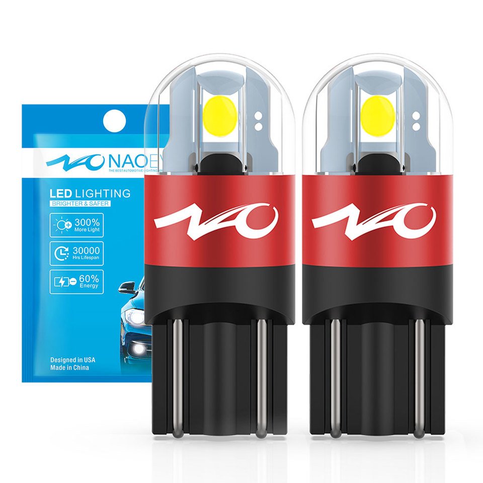 

NAO T10 LED W5W 3030 SMD Универсальные габаритные фонари для транспортных средств 300LM 1W T10 W5W с белыми, желтыми