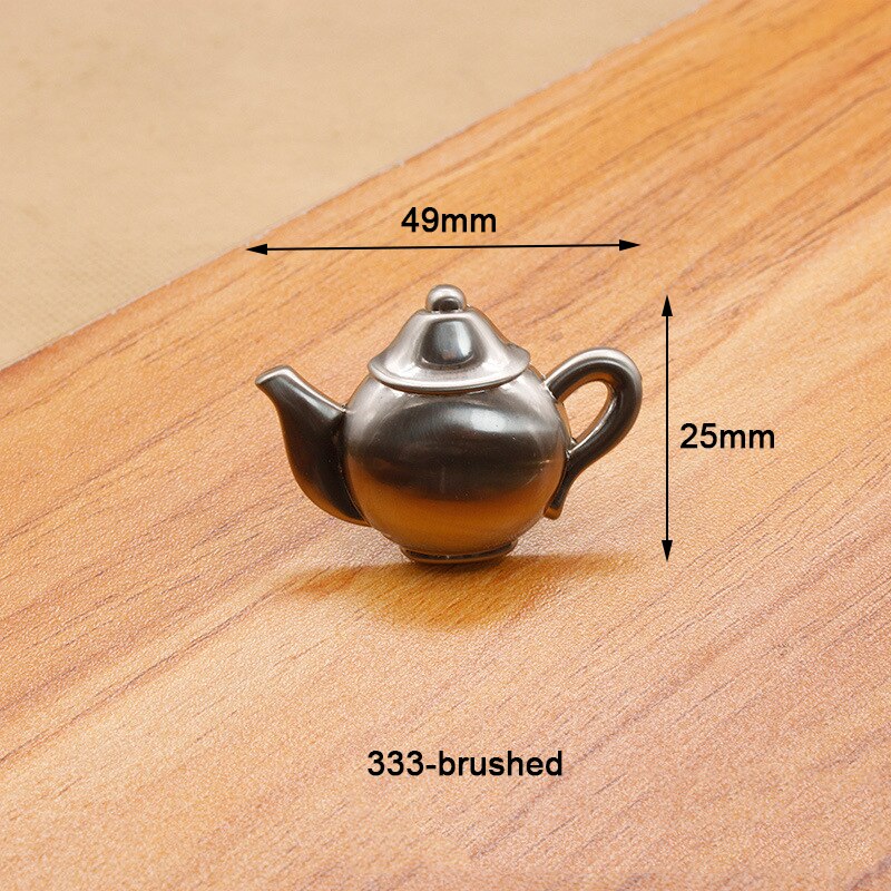 

TFAAI винтажный чайник в форме ящика, ручки для шкафа, дверные ручки с одним отверстием для комода, гардероба, мебели