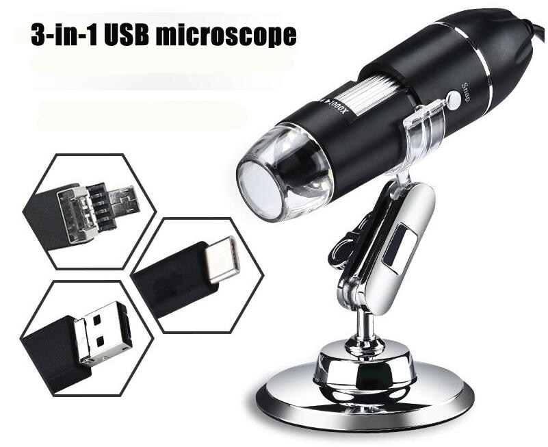 

Портативный металлический микроскоп Lefavor 500X-1500X