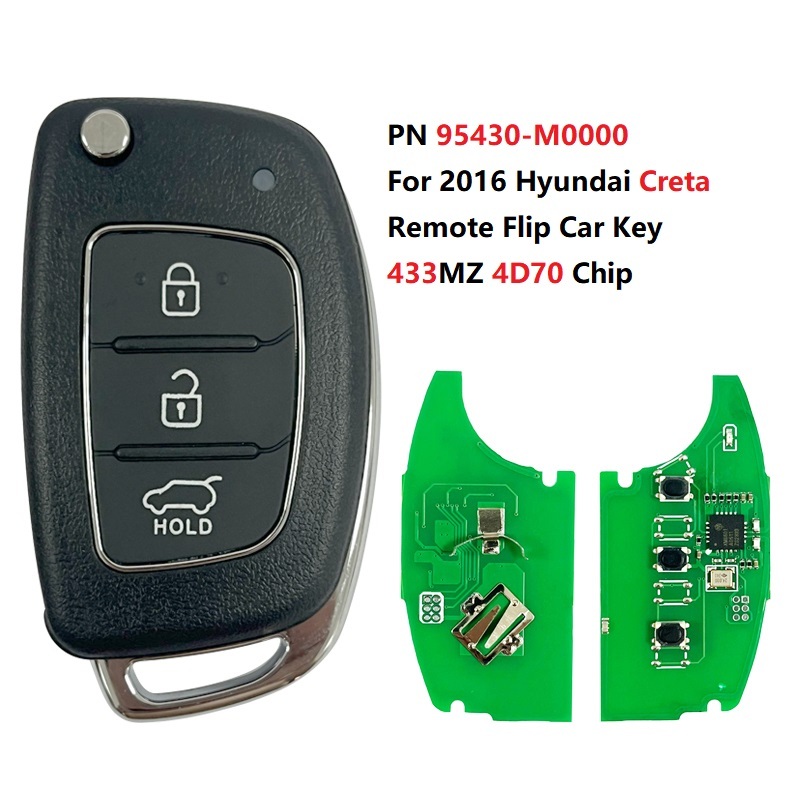 

CN020116 номер детали 95430-M0000 для Hyundai Creta 2016 дистанционный брелок для автомобильного ключа с 3 кнопками 433MZ 4D70 80BIT чип