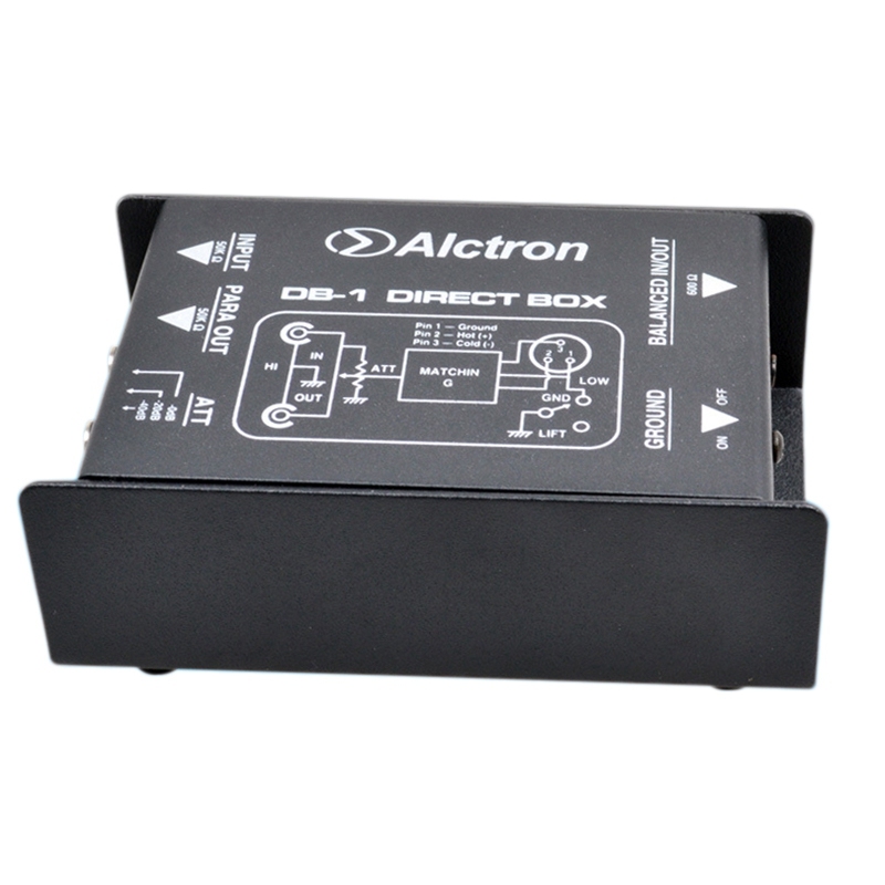 

Alctron DB-1 Одиночный пассивный преобразователь импеданса DIBOX Эффектор передней сцены DI Box