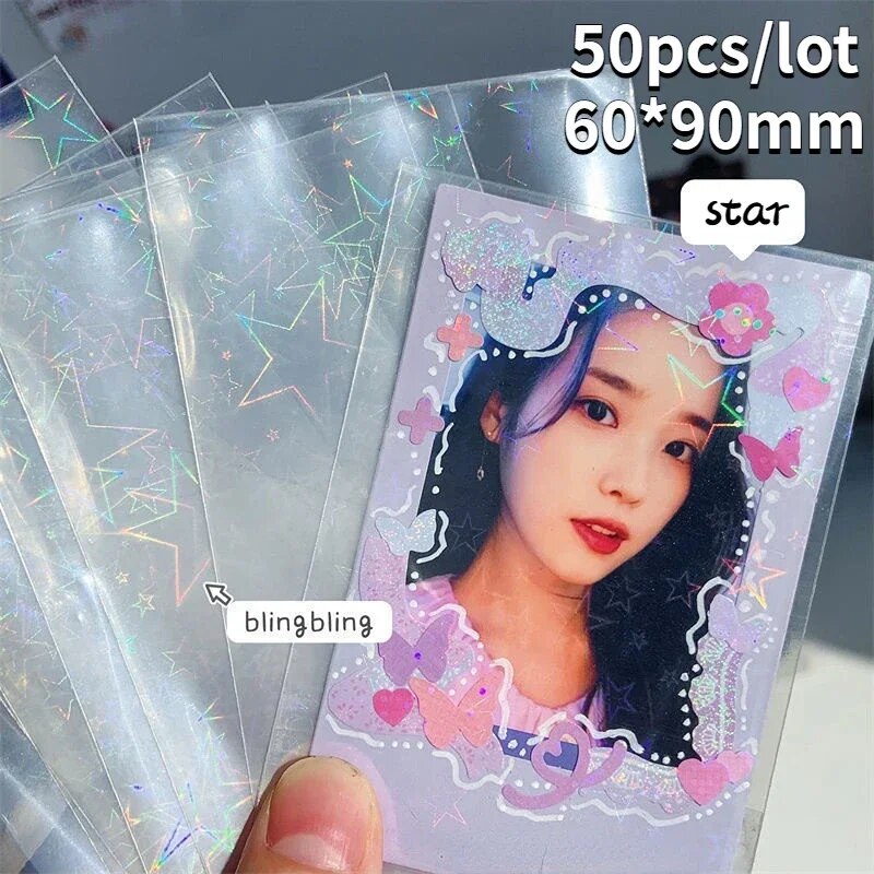 

Прозрачные защитные чехлы для фотокарт Kpop, 50 шт.