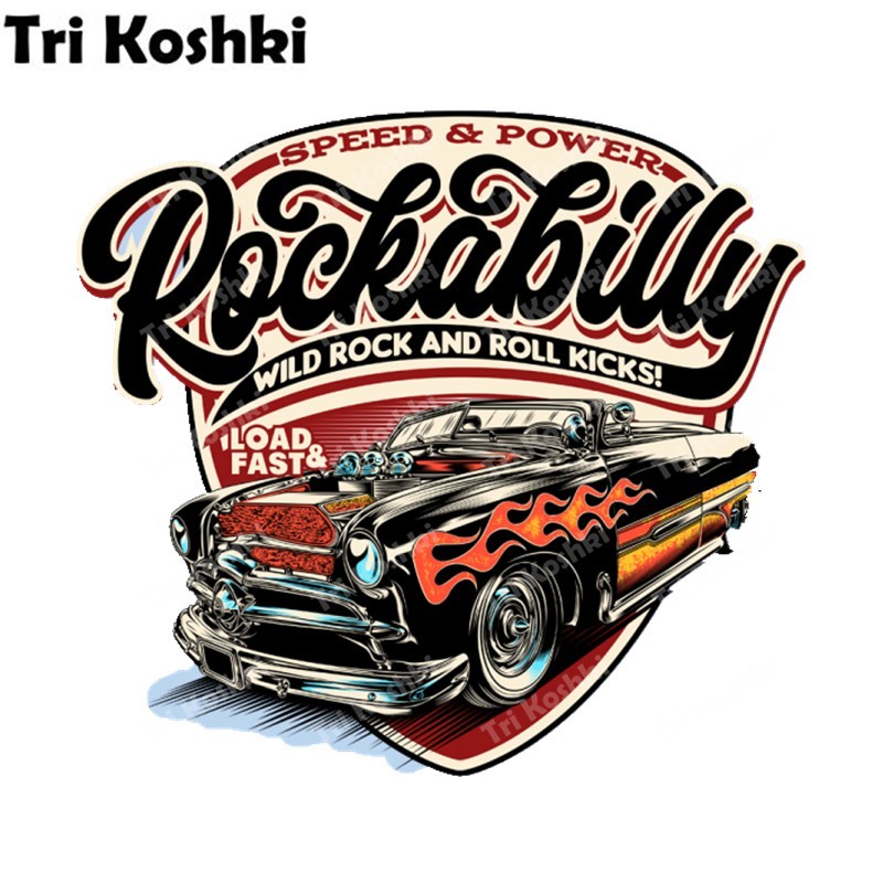 

Tri Koshki KCS726 Rockabilly Speed Power Wild Rock автомобильная наклейка ПВХ наклейки мотоциклетная наклейка на автомобильный бампер на стену ноутбука