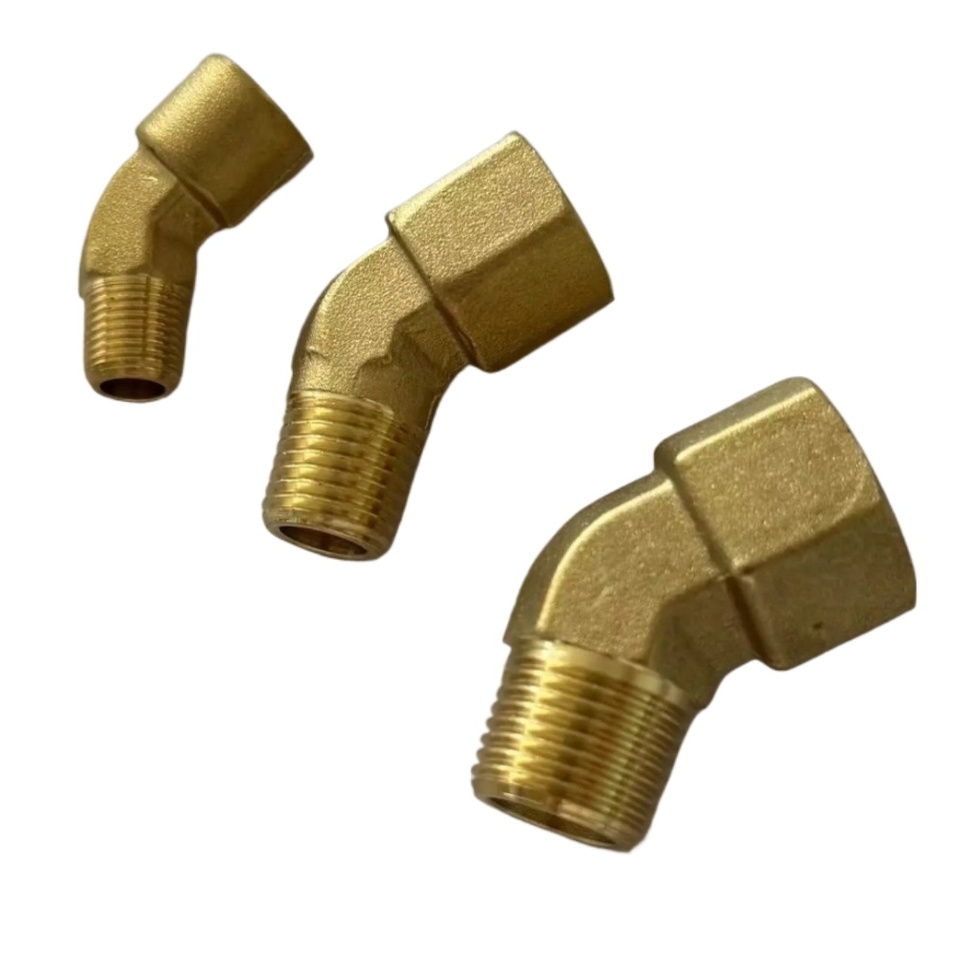

Латунный локоть 45 градусов 1/8"-1/4"-3/8" NPT