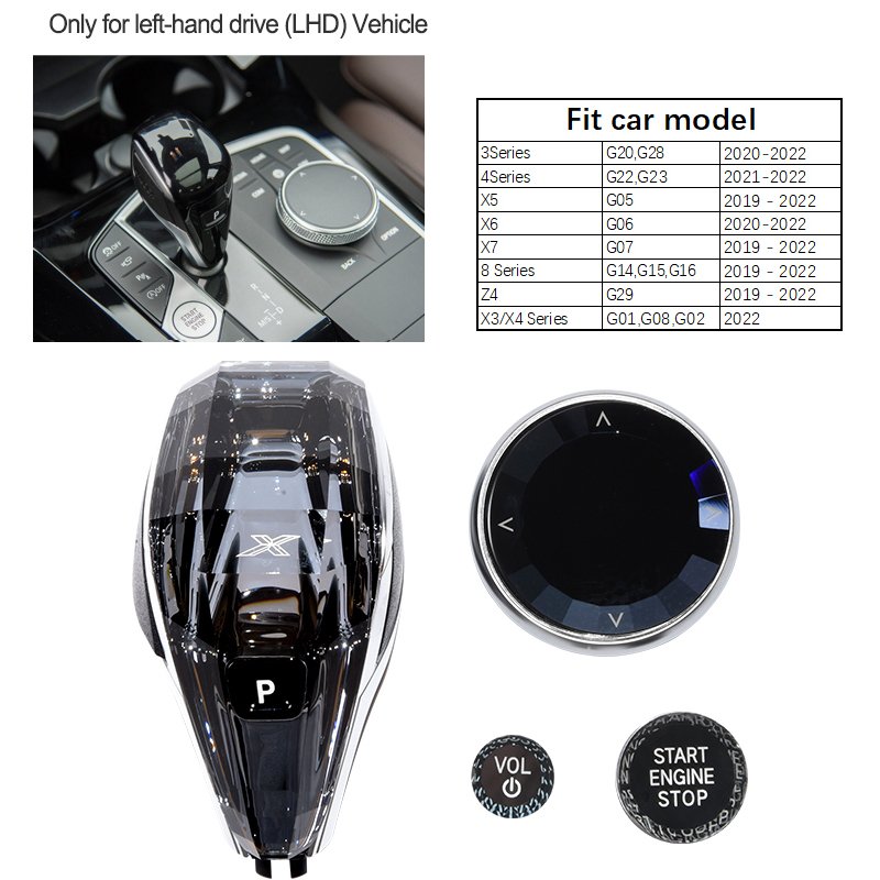 

BMW 3 Серии X3 X4 X5 X6 F44 G20 G05 G06 G01 G02 G08 Хрустальная Ручка Переключения Передач Набор Из 4 Ручек Рычага Автоматиче...