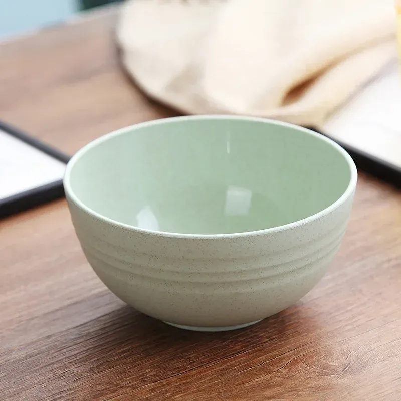 

2-размерная круглая миска из пшеничной соломы, противоскользящие миски для супа, детские японские наборы мисок для лапши, закусок, аксессуары для стола красоты