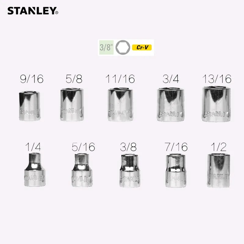 

Stanley 3/8 квадратные приводные головки