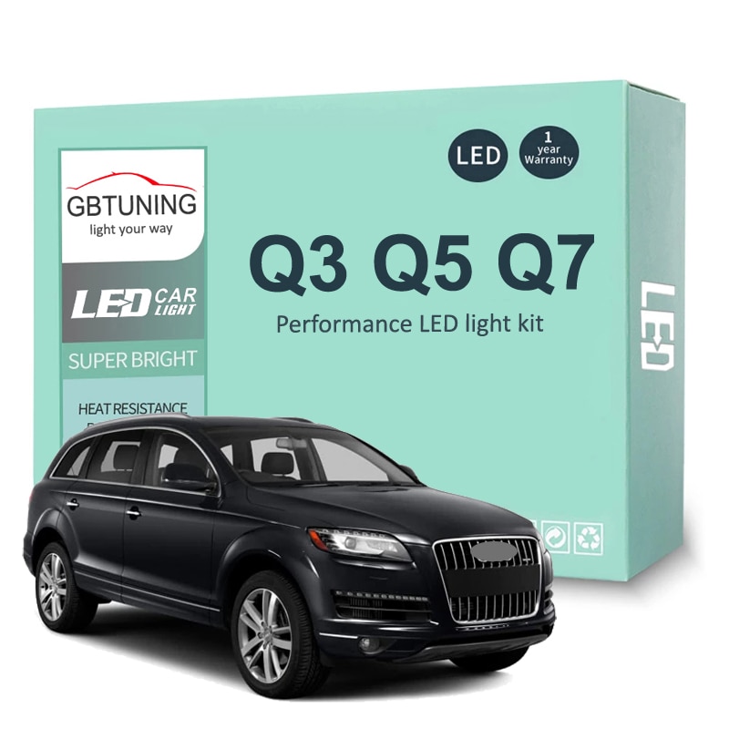

Комплект светодиодных ламп для внутреннего освещения для Audi Q3 8U Q5 8R SQ5 Q7 4L, автомобильная светодиодная лампа для чтения купола багажника, автомобильная лампа Canbus без ошибок 100%