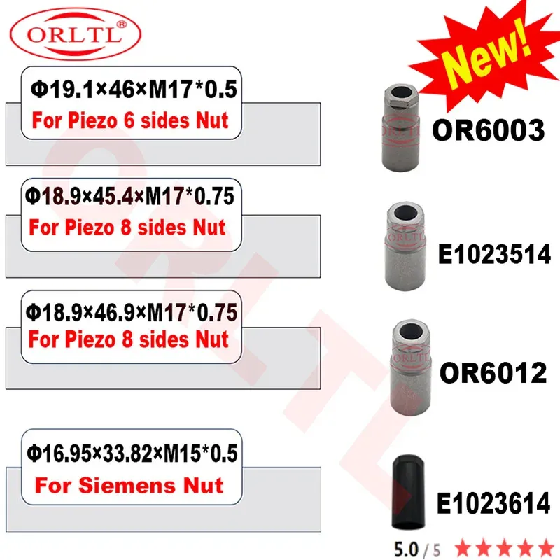 

ORLTL 6-сторонний 8-сторонний для BOSCH Piezo Siemens Common Rail, крышка форсунки для впрыска, автоматический топливный насос, чашка форсунки, гайка
