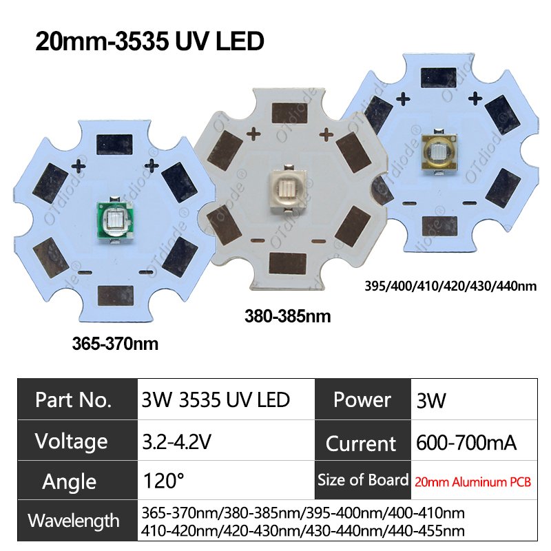 

OTdiode 3 Вт Ультрафиолетовый фонарь фиолетовый