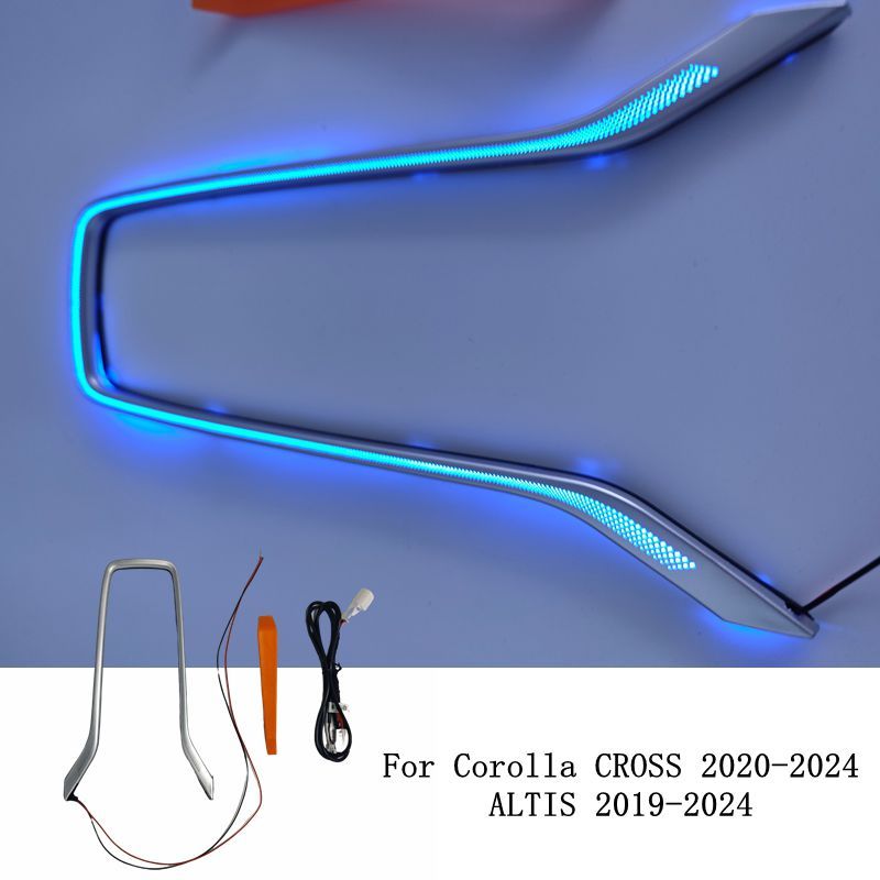 

Interior LED Cup Holder Atmosphere Ambient Lights Blue Decorative Lamp For Toyota Corolla CROSS 2020-2024 ALTIS 2019-2024