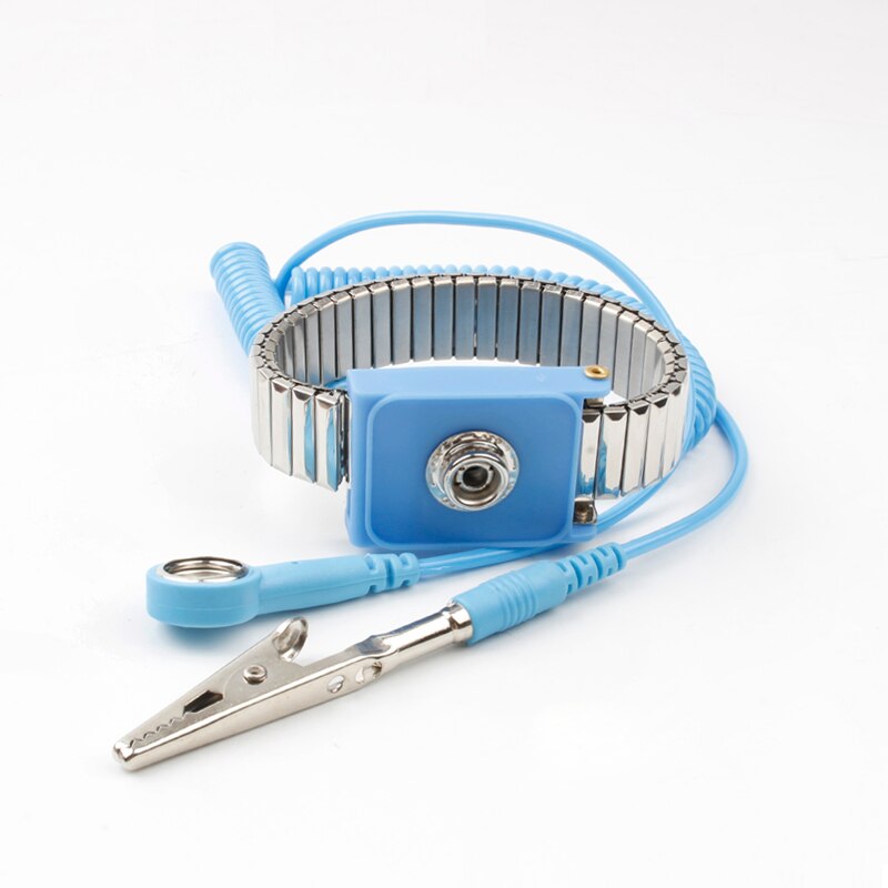 

Ремешок на запястье ESD Discharge, регулируемый Антистатический браслет, электростатический ручной провод заземления для ремонта рабочего стола и телефона