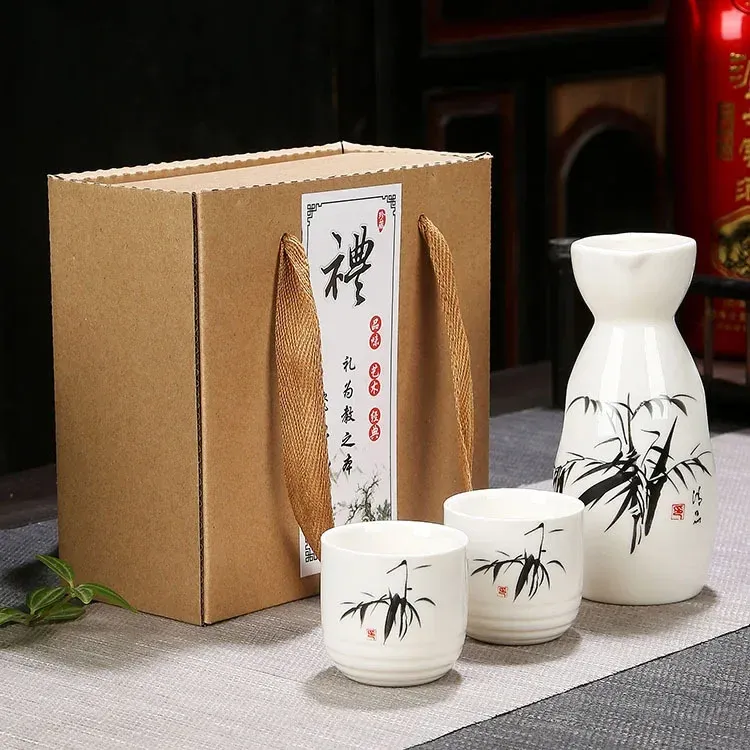 

Керамический набор для сакэ Fortune Cat Bamboo